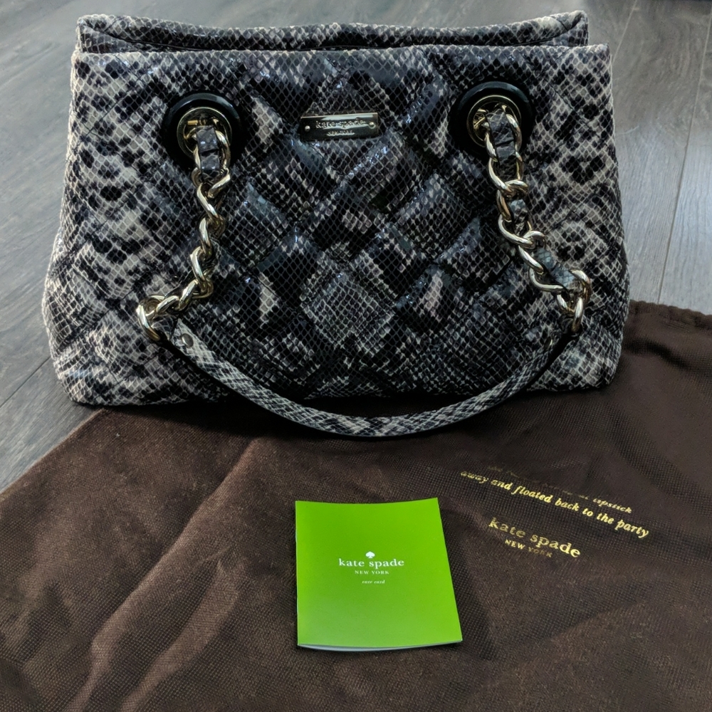 Kate Spade Black and Gray Satchel